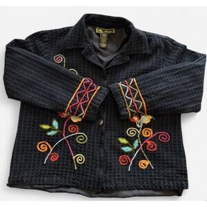 Mirasol Embroidered Black Jacket